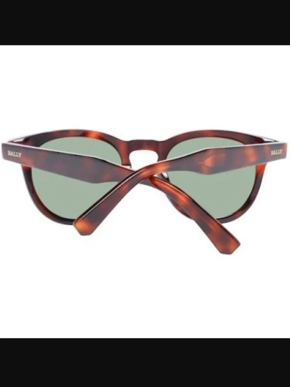 BALLY Shiny Classic Havana Sunglasses with Green Lens